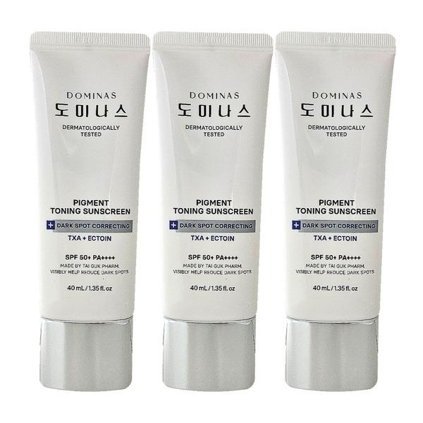[25 Years Latest] DOMINAS Sunscreen Pigment Toning Sunscreen 40ml x 3