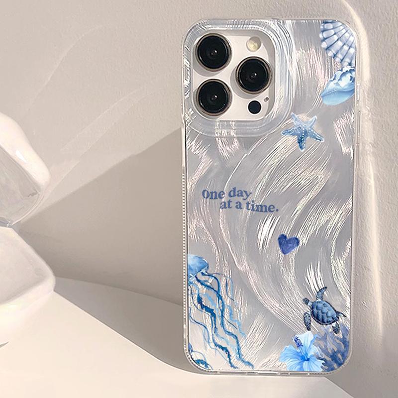 Blue Ocean Beach Phone Case For Samsung Galaxy S26 S25 Ultra S24 FE A56 A55 A15 A53 A36 A16 S22 S23 Plus Aesthetic Trendy Cover