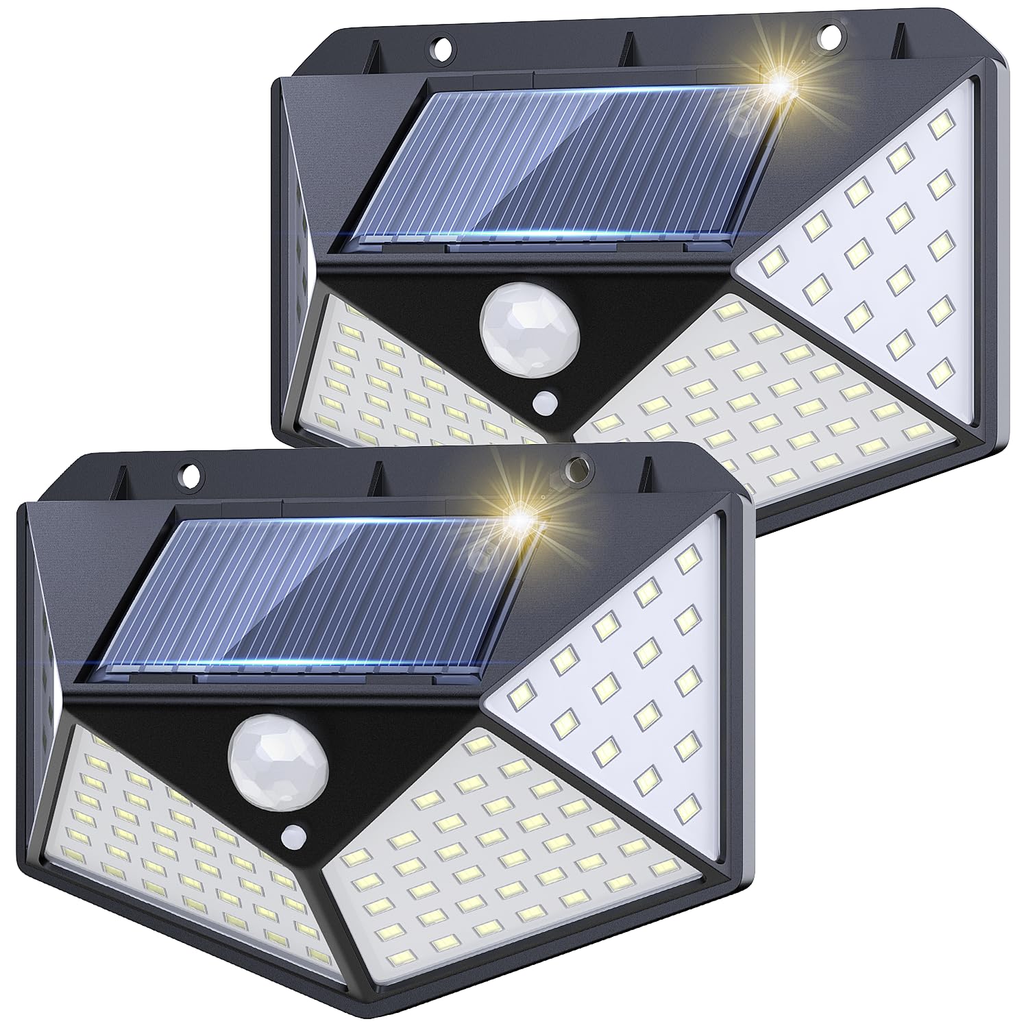 

Наружный водонепроницаемый солнечный фонарь Новый 3 Интеллектуальный автоматический солнечный датчик Большая емкость Солнечный Ноль электроэнергии для парковки и отключений электроэнергии [2025 чёрный