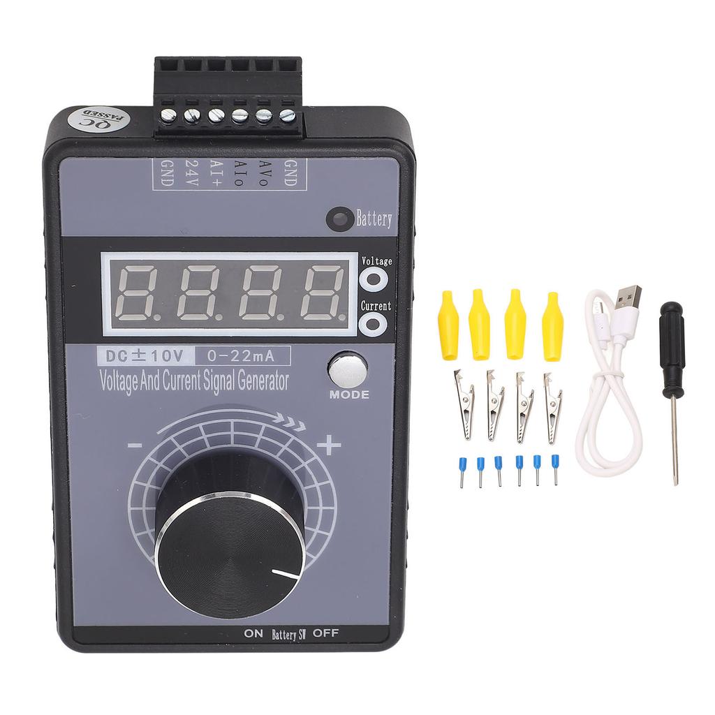Voltage Current Signal Generator +10V 0?22mA Handheld High Accuracy Analog Simulator PLC Panel