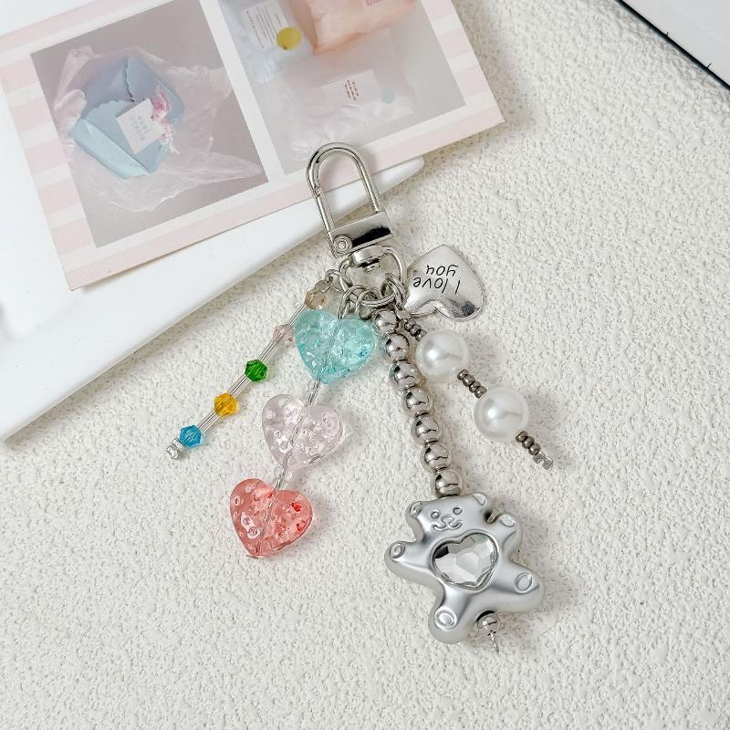 Ins Style Sweet Keychain Trend Backpack Hanging Piece Bag Charm Car Key Chain Girl Jewelry Accessorie Gift