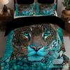 Bohemian Leopard Pattern Polyester 3D Printed Quilt Cover Set Bedding Cover Pillowcase Luxury Animal Theme Duvet Cover Sets