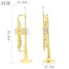 M MBAT Bb Brass Trumpet Standard Trumpet Set High-Quality Professional Brass Muscial Instrument with Case Mouthpiece Gloves