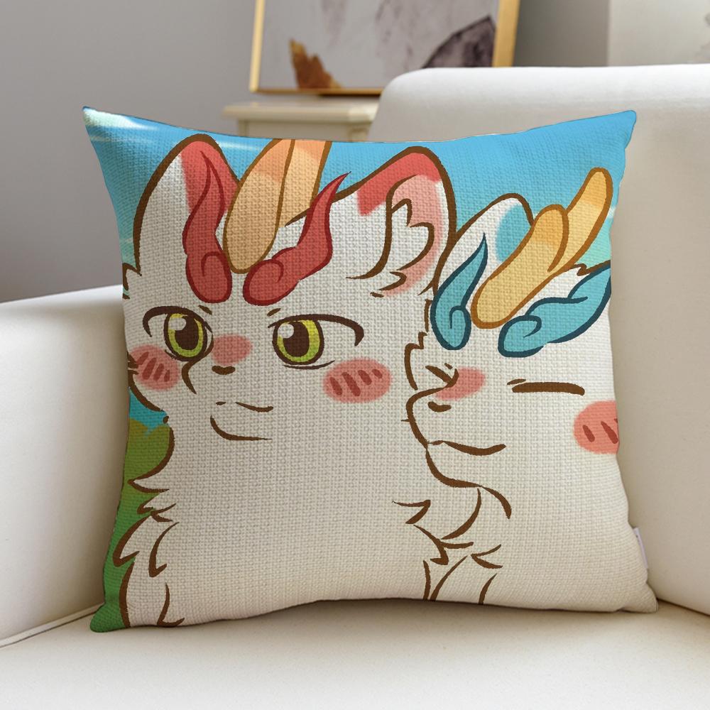 Magical Cute Fabulous BeastsS Cushion Cover Breathable and skinfriendly linen pillowcase square removable and washable cushion