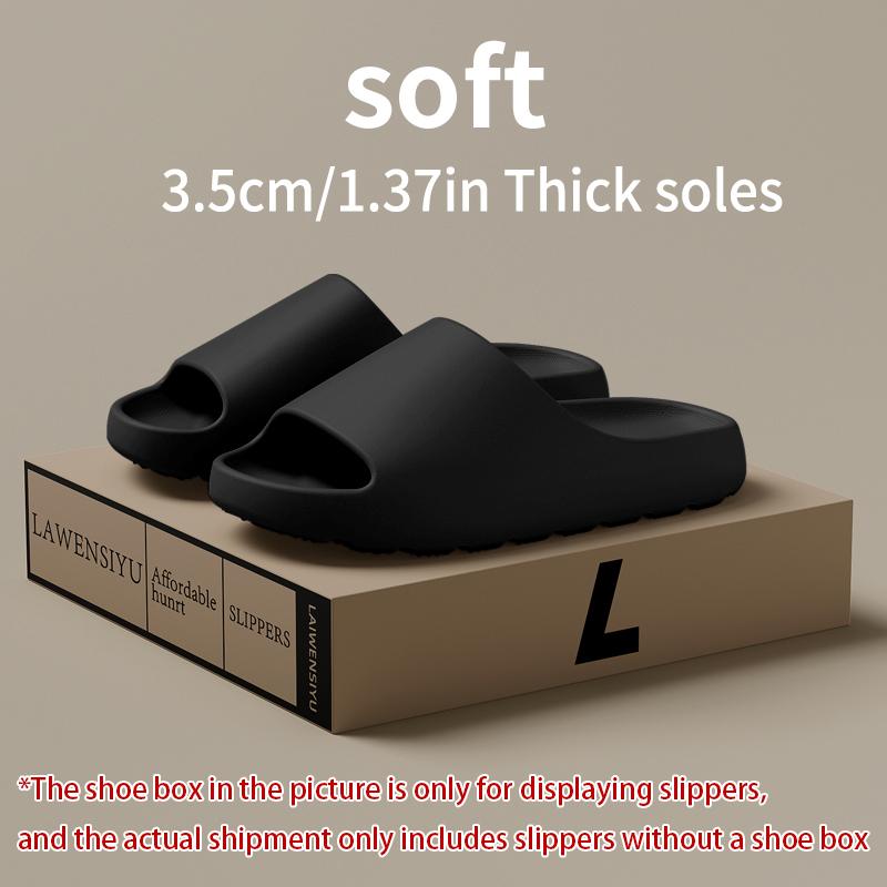 Eva Slip-Resistant Mens Slide Shoes Home Thick Bottom Slide Shoes Plush Comfort Lightweight Indoor Outside House Slide Shoes