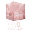 Bed Curtain Luxury Princess 3 Side Openings Post Bed Curtain Canopy Netting Mosquito Net Bedding Mosquito Net Mosquito Netting