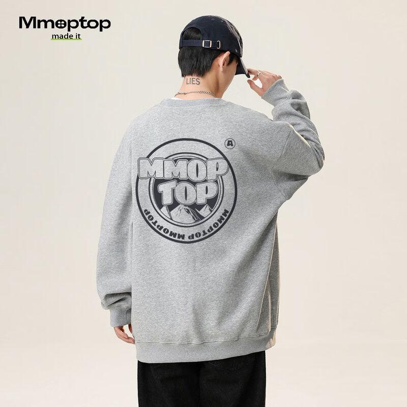 MMOPTOP Men's Trendy Printed Crewneck Pullover Sweatshirt