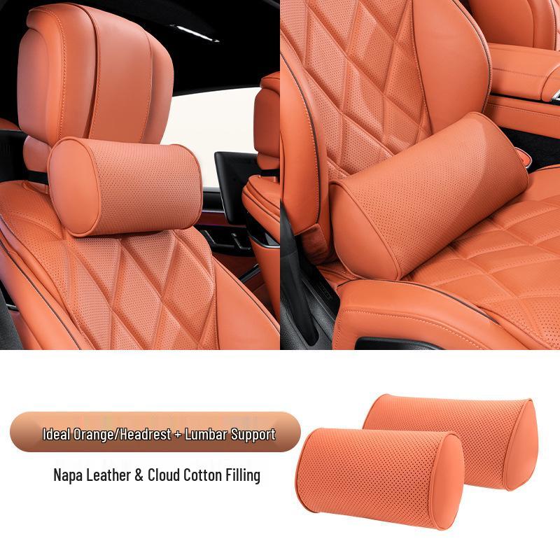 Maybach S-Class Bio-Cotton Car Seat Cushion Set with Headrest and Lumbar Support Pillow