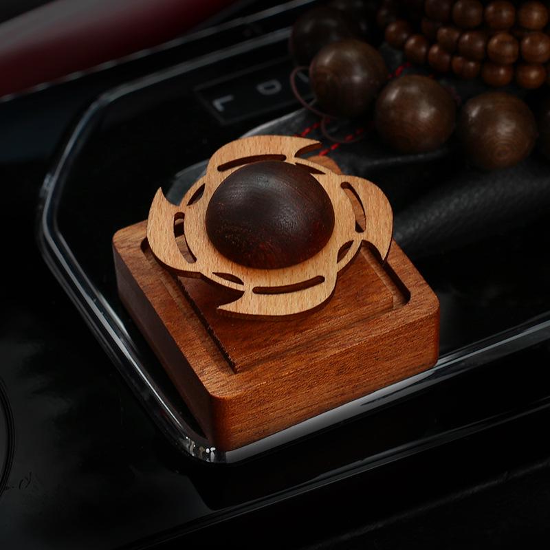Solid Wood Aroma Diffuser & Essential Oil Car Scent Base