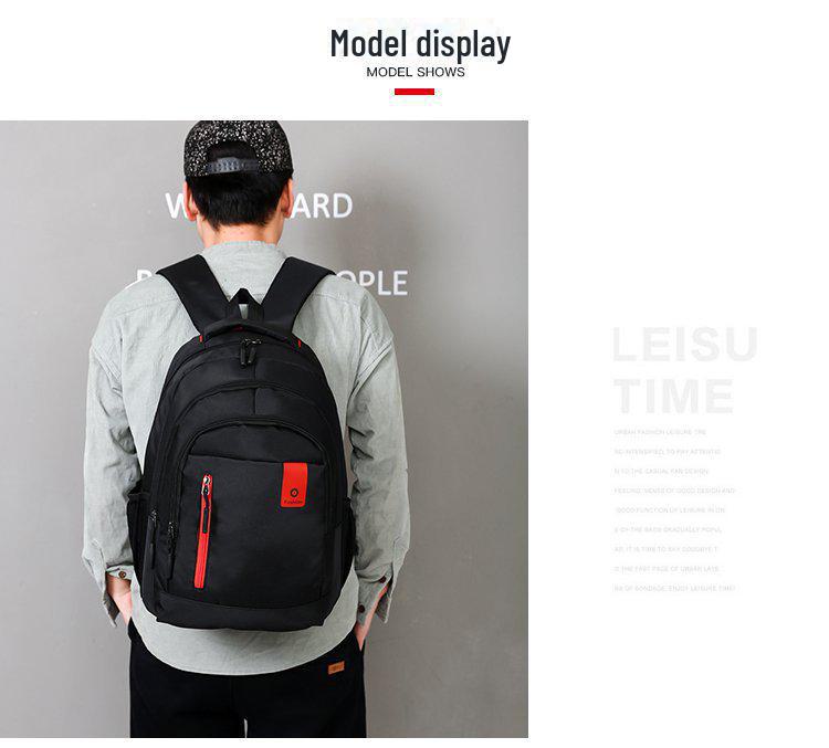Men's Large-Capacity Computer Backpack for Short-Distance Commutes and Outdoor Activities