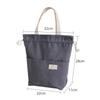 1pc Portable Lunch Bag With Drawstring Bento Storage Bag with Pocket Office Students Food Storage Bag Simple Japanese Style