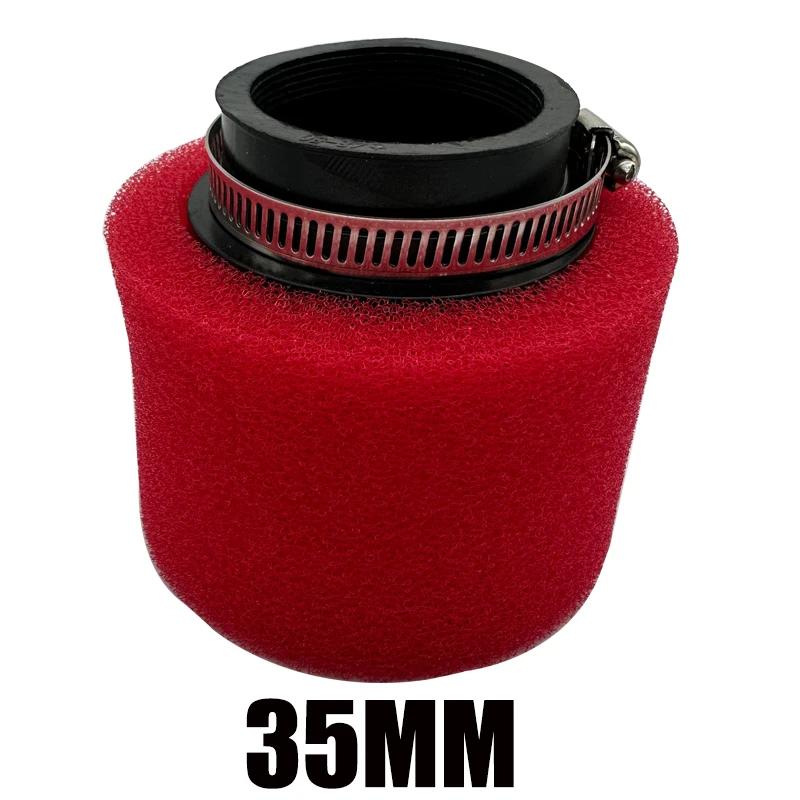 

35mm 38-40mm 42mm 45mm 48mm Motorcycle Foam Air Filter Clamp Sponge Cleaner For Scooter 110/125/150/250cc Dirt Bike Black/Red 35mm Red