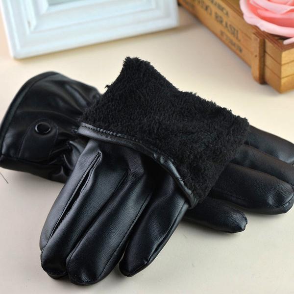 PU Luxus Damen Herren Touch Control Neueste Mode Leder Winter Super Warm Handschuhe