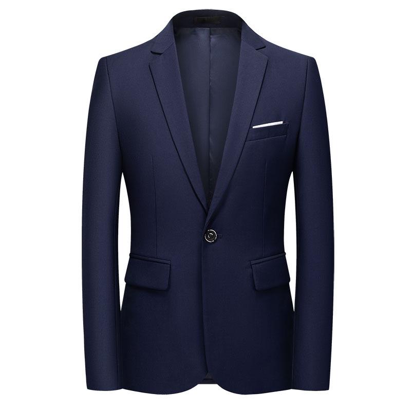 2025 Spring/Autumn Men's Solid Color Single-Button Business Casual Suit Jacket