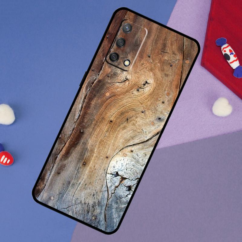 Oak Wood Texture Pattern Case For Oppo A17 A60 A40 A80 A16 A76 A96 A98 A58 A78 A18 A38 A57 A74 A54 A94 A15 A5 A6 Pro