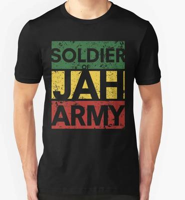 Soldiers of Jah Army Jamaica Marley Rasta Reggae Lion TShirt Summer Cotton ONeck Short Sleeve Mens T Shirt New S3XL