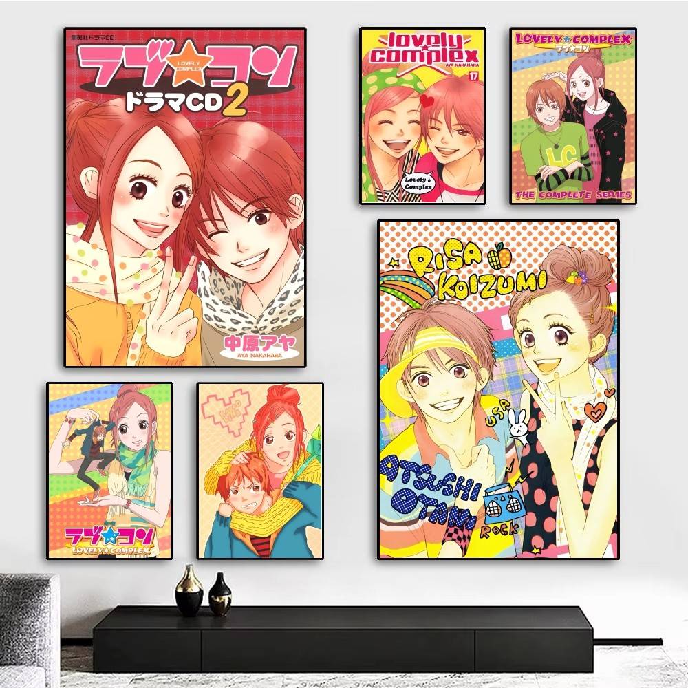 1pc Couple L-Lovely C-Complex Poster Sticker Print Waterproof Wall Art For Living Room Bedroom Home Decor
