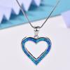 Blue Opal Pendant Tide Creative Sweater Chain Collarbone Chain Necklace