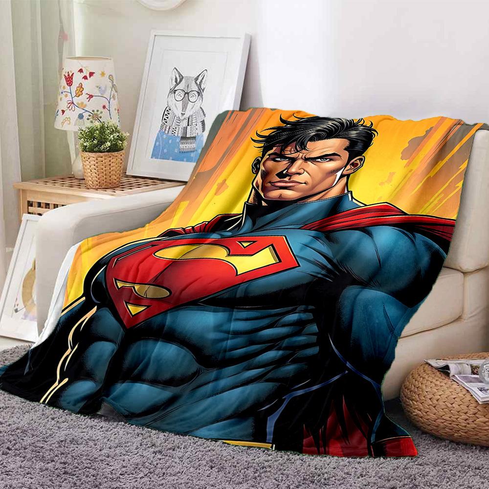 1pc Superman Flannel Throw Blanket Soft, Warm & Cozy for Couch, Bed, Office, and Travel Versatile All Season Gift, Christmas present