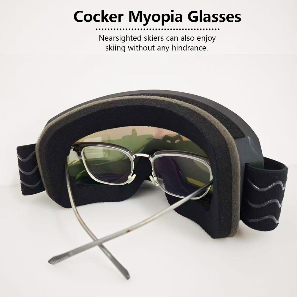 New ski goggles equipment, large cylindrical lens goggles, double-layer anti-fog, for mountaineering and snow activities, suitable for nearsighted