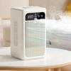 Air Conditioner Fan 2-Speed Time Display Rechargeable Portable Air Conditioners Desk Fan For Bedroom Living Room Kitchen Office
