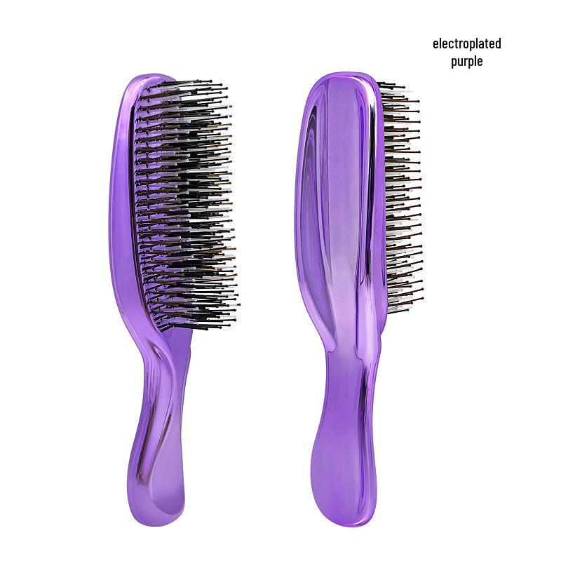 Электроplated Ручка Массаж Кожи Головы & Уход за Волосами Расческа