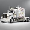 1/24 Peterbilt 389 Tractors Truck Alloy Toy Car Model Wheel Steering Sound and Light Children's Toy Collectibles Birthday Gift