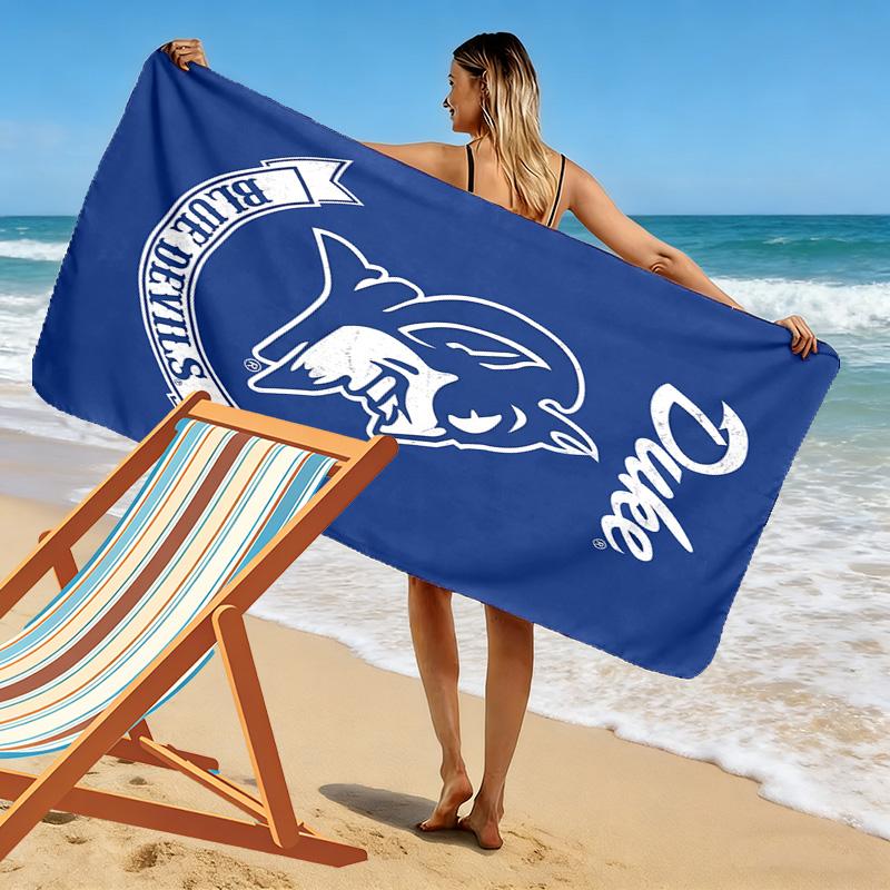 Duke Blue Devils Print Beach Towel, Large Soft Quick Dry Towel for Beach Camping Swimming