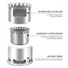 Foldable Wood Burning Camping Stove | Portable Stainless Steel Fire Pit for Bushcraft & Outdoor Cooking