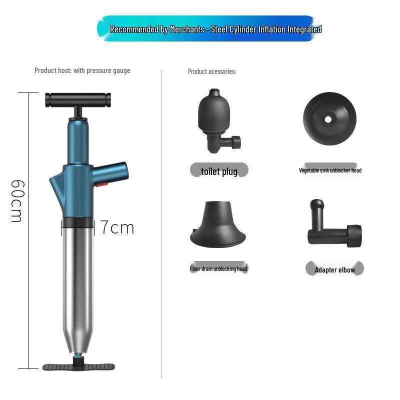 Enhanced High-Pressure Toilet Unclogger – One-Shot Clog Removal Tool