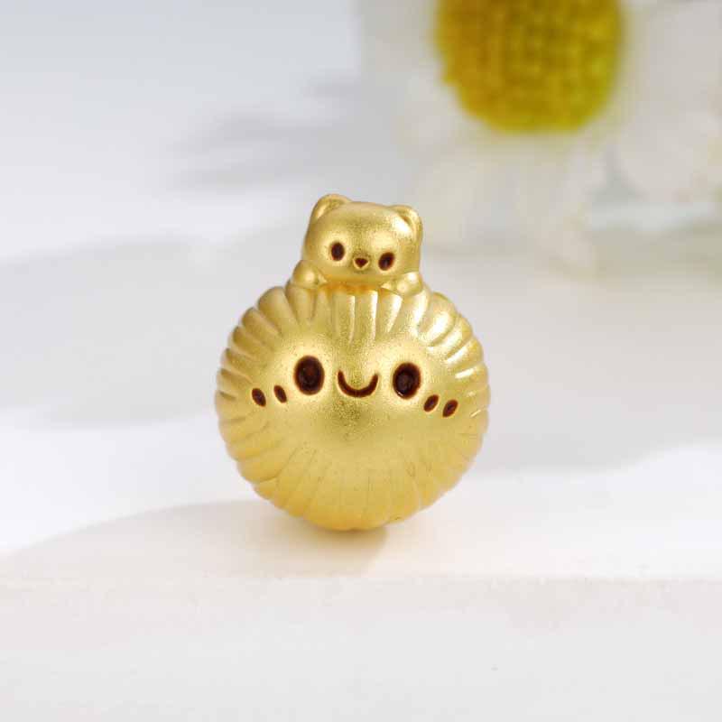 Sterling Silver 999 Dandelion Chinese Herbal Loose Beads for DIY Jewelry Making