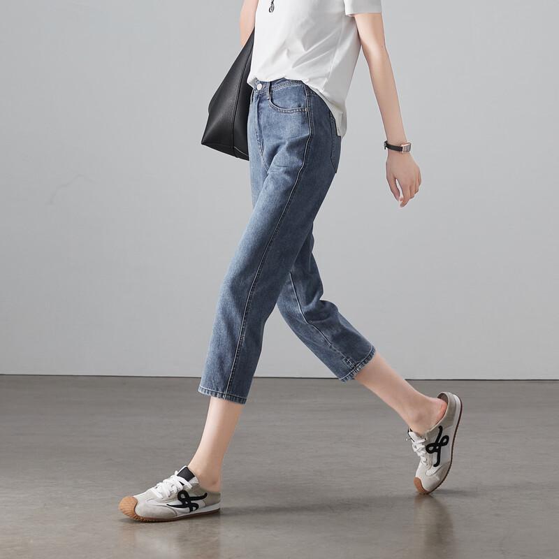 SOFSIL Women's High-Waisted Cropped Denim Jeans