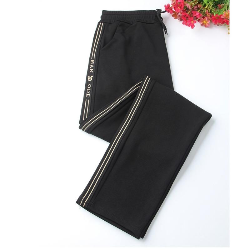 Side strip sports women's casual pants Zhengzhou women's pants drape mother pants new Tencel cotton middle-aged and thin