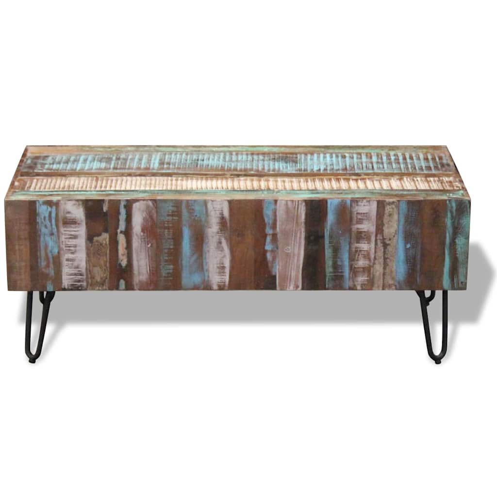 Vintage Style Solid Reclaimed Wood Coffee Table 100 X 50 X 38 Cm