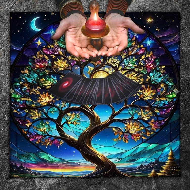 Quadratische Altar Dekorationen Tarots Tischdecke Hexerei Divination Tischdecke Multifunktionale Tarots Karten Tisch Abdeckung