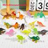 Mini Dinosaur Soft Rubber Model Desktop Ornament Kid Toy Set For Childrens Gift