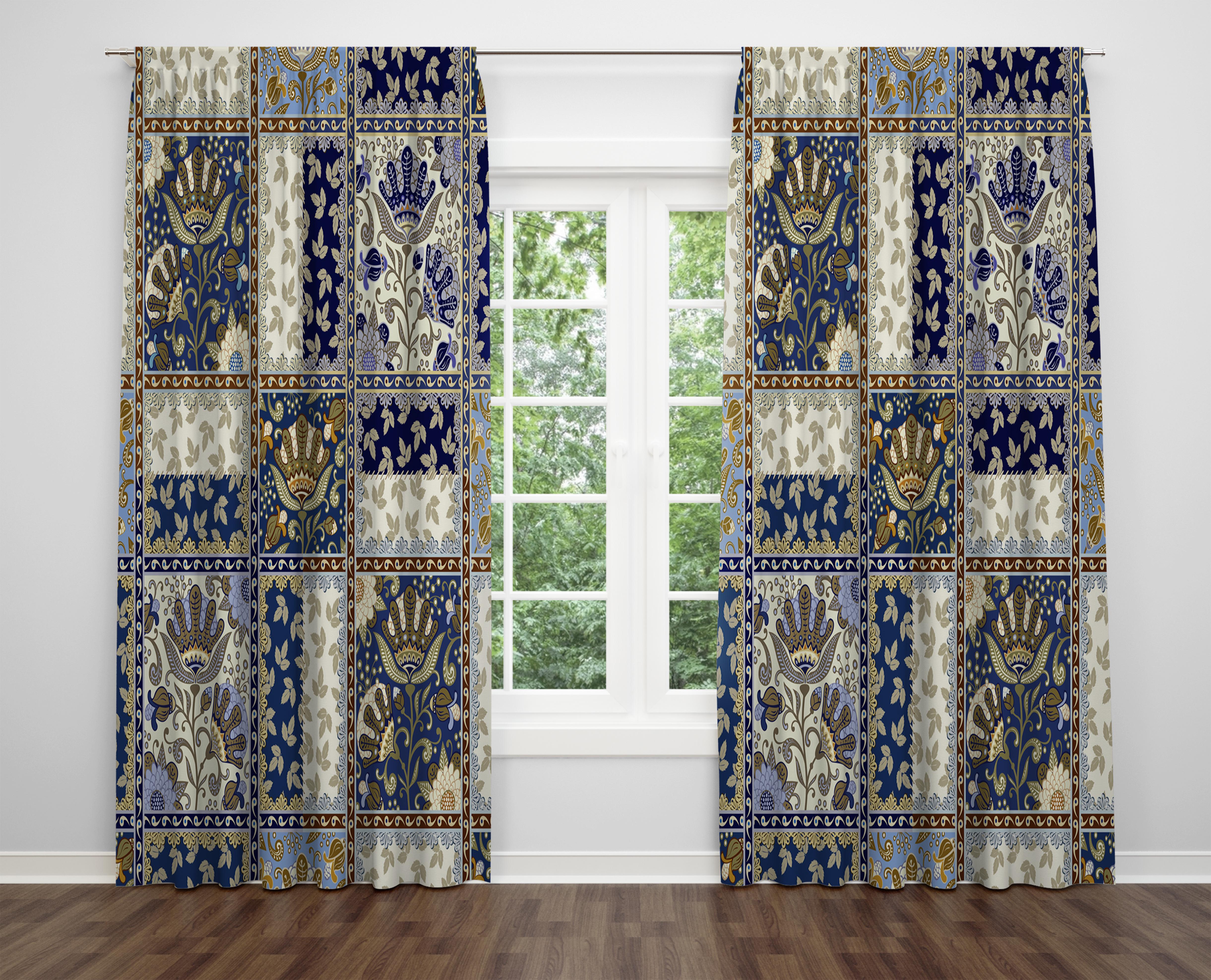 

Декоративний дизайн, високоякісна бавовняна тканина, ви можете вибрати одну або подвійну фіранку з крила 1 piece різнокольоровий