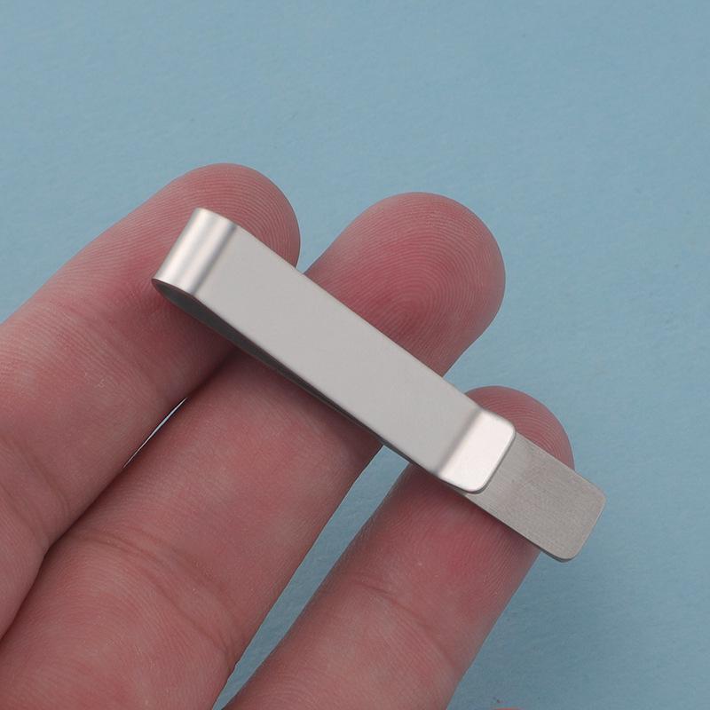 Stalowy spinki do krawata w stylu europejskim i amerykańskim - Polerowane wykończenie, Klips do portfela gotowy do grawerowania laserowego