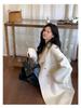 Su Jiu'er Women's 2024 Mid-Length Double-Sided Wool Coat - High-End Gray Autumn/Winter Outerwear