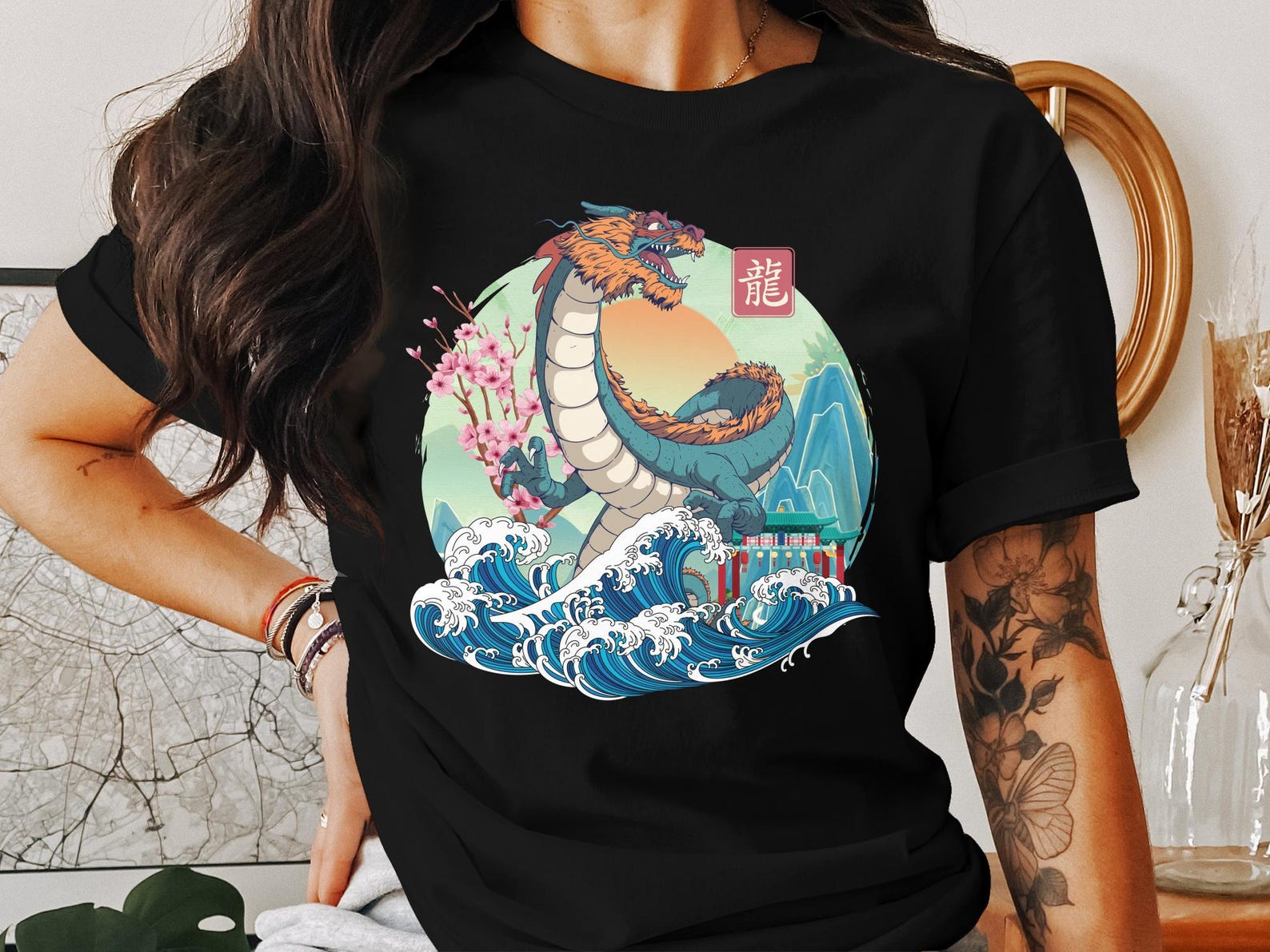 Chinese New Year Dragon T-Shirt, Lunar New Year Zodiac Tee, Chinese Zodiac Dragon Shirt, Asian Festival Tee 2XL