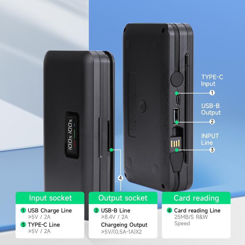 LCD Smart Charger Case Multi-function Battery Storage Box for Canon LP-E5 E6 E8 E10 E12 E17 NB-2L 7L 10L BP-511 Camera Battery