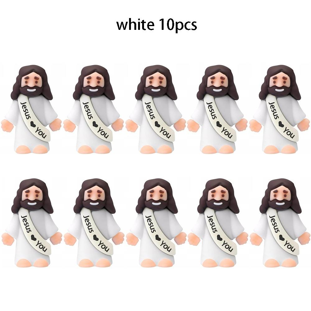 10pcs Creativity With Letters Christmas Jesus Ornaments Jesus Stuffers Jesus Decoration Mini Jesus Figures Christmas Jesus Doll