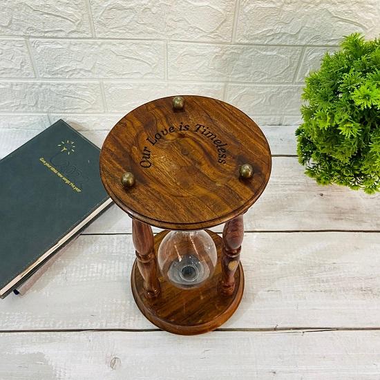 Ampulheta de Madeira Casamento Unidade Areia Temporizador 30 Minutos