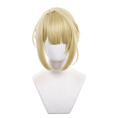 Light Gold Short Wig, Heat-Resistant, with Wig Net, Perfect for Cosplay, Halloween, Christmas, Cultural Festivals, and School Festivals.