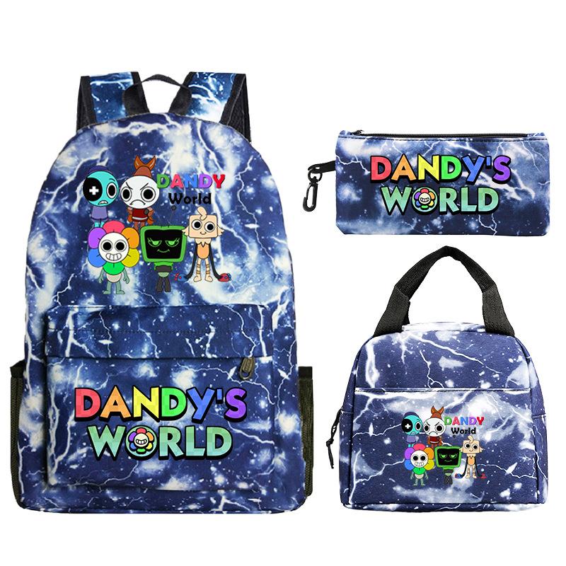 Sac d'étudiant Sac à crayons décontracté Sac à lunch Impression personnalisée Dandy'S World Around