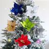 6 pcs New arrival Christmas poinsettia flowers for Christmas decor, home decor artificial flowers, christmas tree decor covers flower