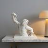 3D Printed Laocoon Bust Sculpture Stable Base Greek Mythology Ornament Ancient Greek Artistic Collectible Figurine Decor for Entrance Living Room