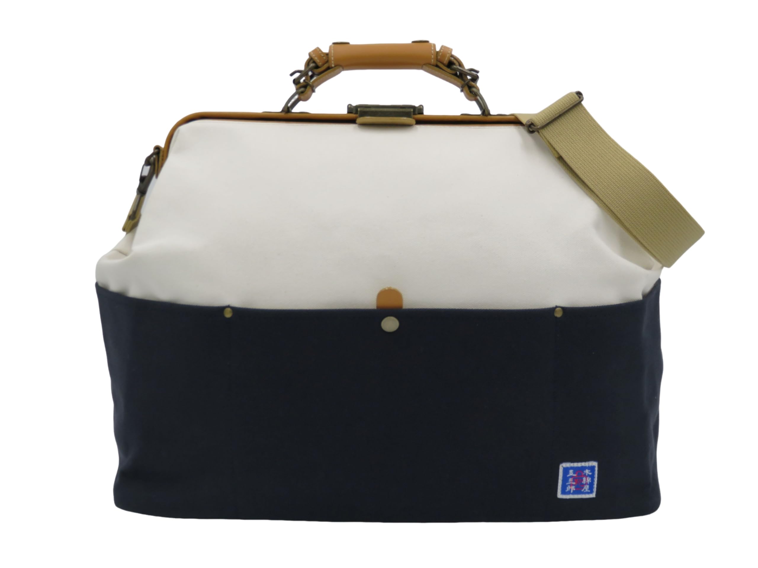 

Kiwada Travel Gosaburo Canvas Dulles Boston Dark Blue Bag, Cotton-Ya Bag, 0.81kg,