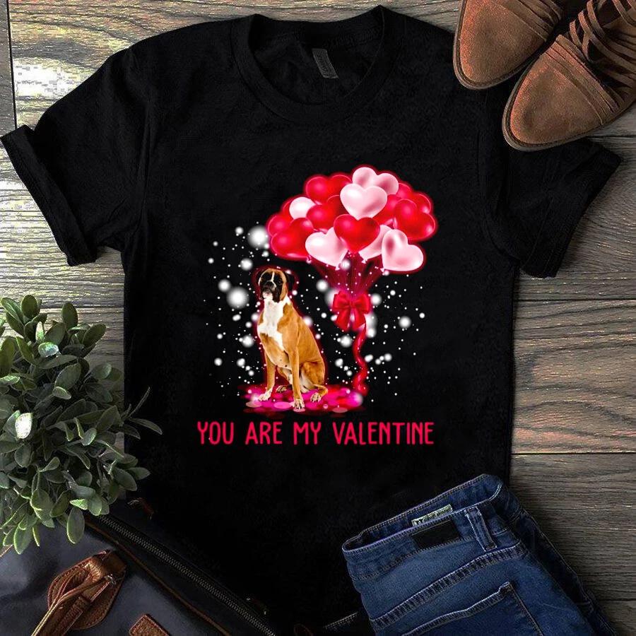 You Are My Valentine Boxer Dog Christmas Men s and Women s T-shirts S