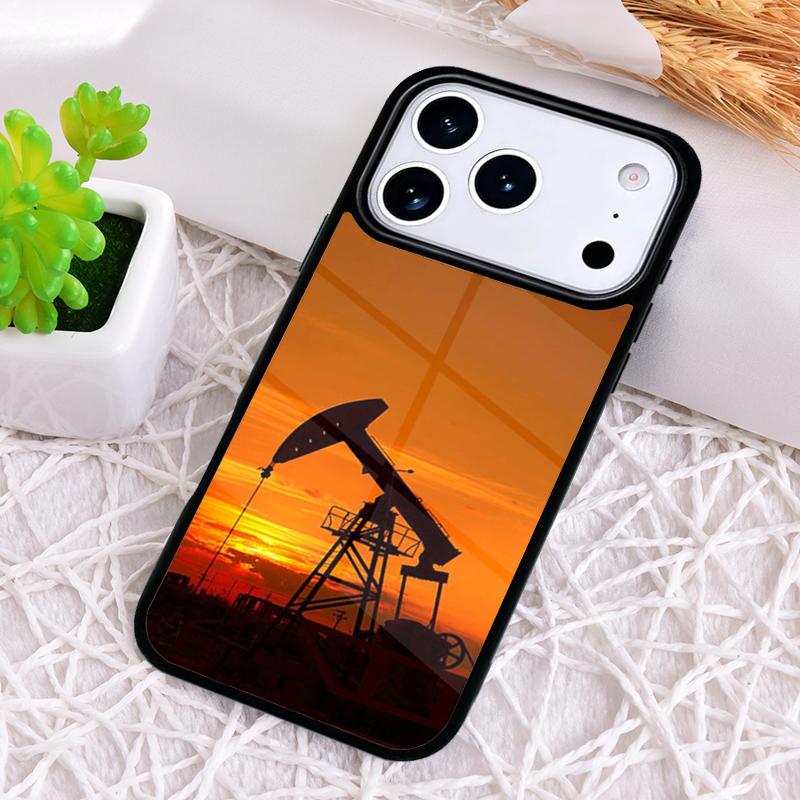 

Drilling Oilfield At Sunset Phone Case for iPhone 17 Air 16 15 11 12 14 13 Pro Max Shockproof Cover iPhone 16 Pro